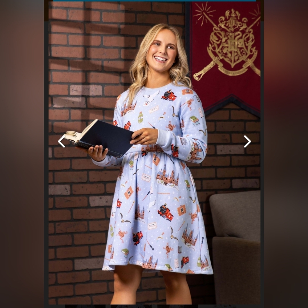 Women's Light Blue Printed Dress